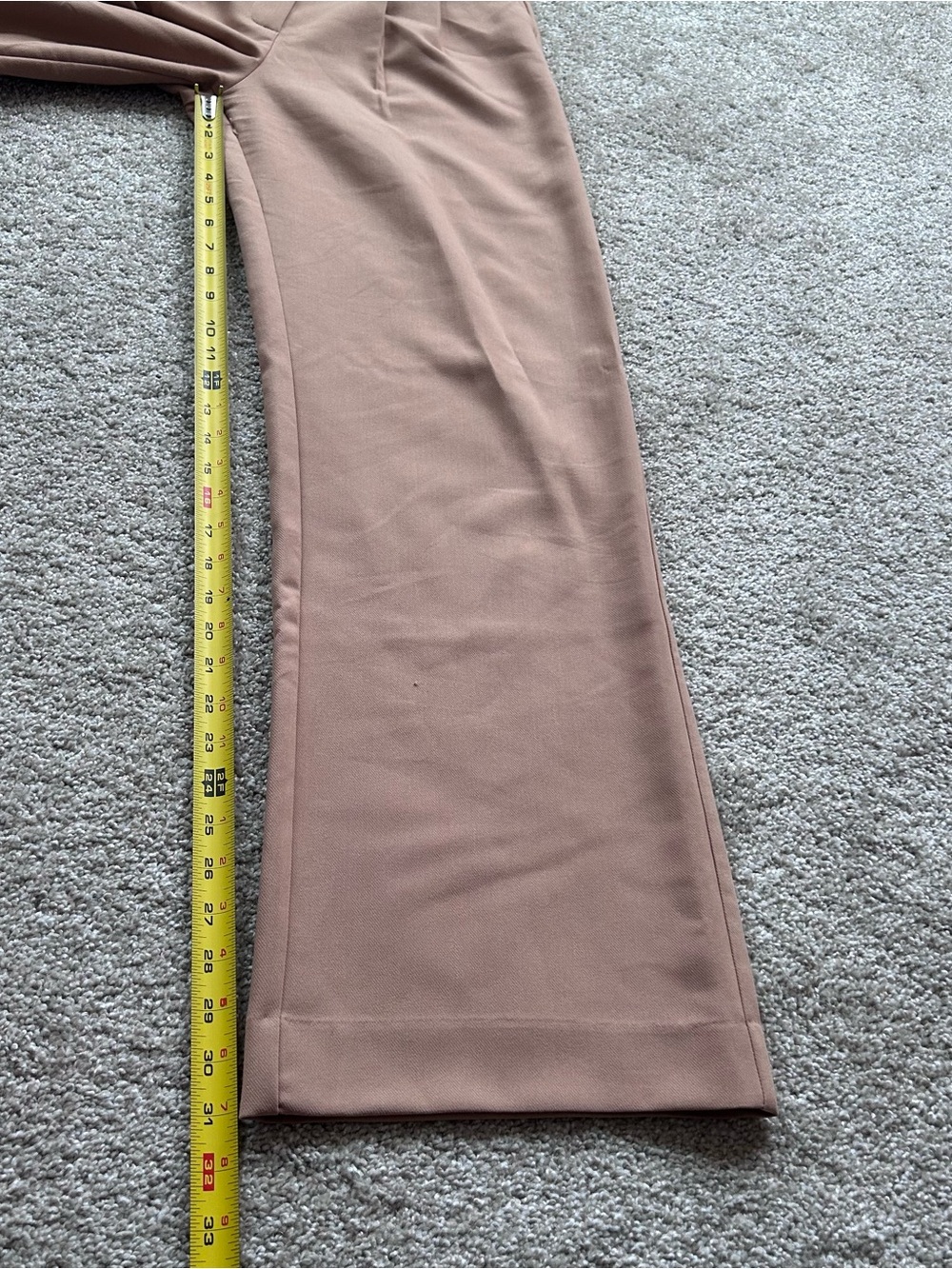Abercrombie & Fitch Sloane Wide Leg Pants Womens 27 4L Long Tan Pleated Trouser - Picture 6 of 12